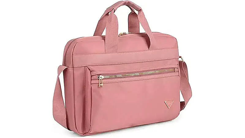imagem de uma bolsa para notebook Polo King na cor rosa