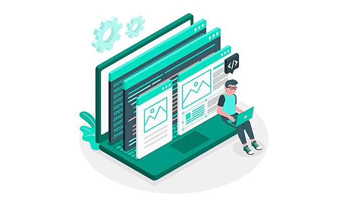 Ilustración del concepto de actividad del desarrollador