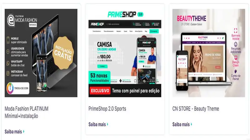 Brechó Online Captura de tela do Loja Integrada