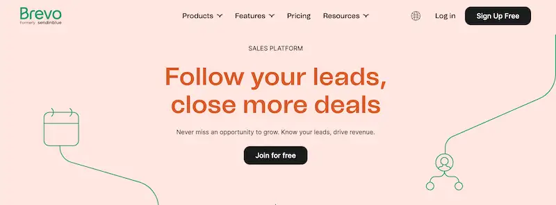 Brevo sales platform Brevo sales platform page
