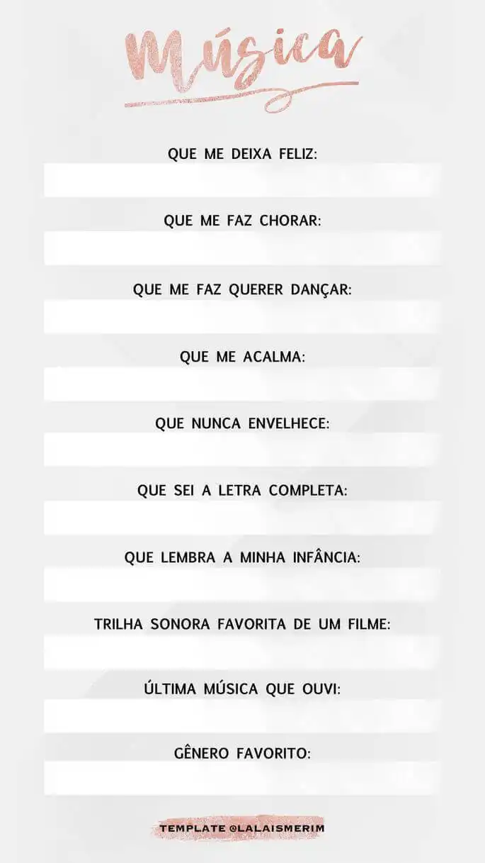 Arte com espaço para preencher com musicas