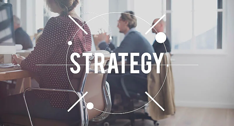 In the image it's written "strategy".