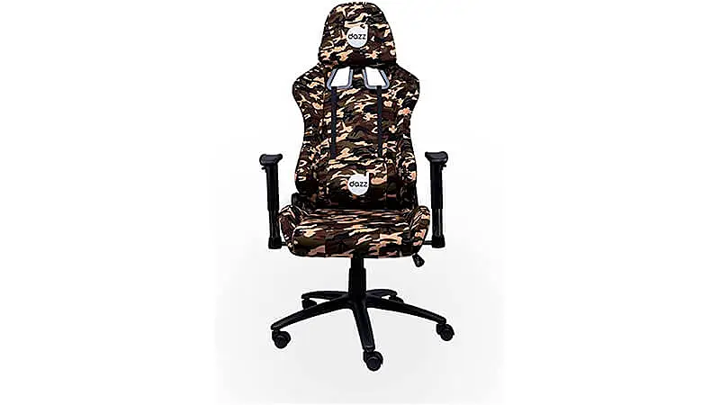 imagem de uma cadeira gamer Dazz Battle com estampa camuflada