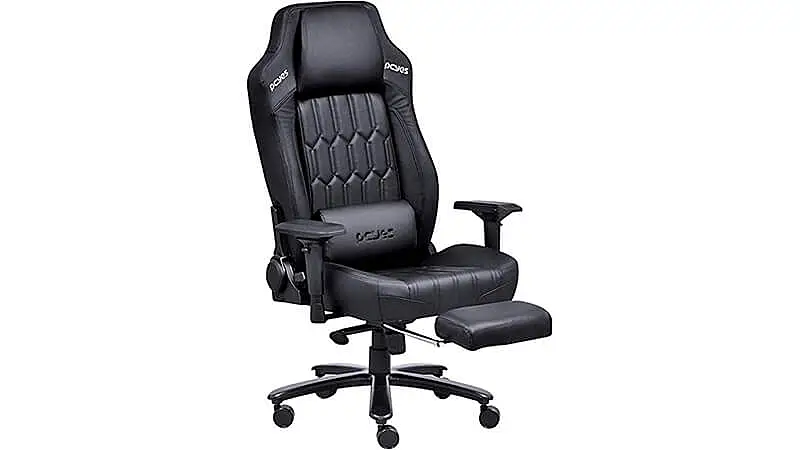 imagem de uma cadeira Mad Racer V16 com estampa preta