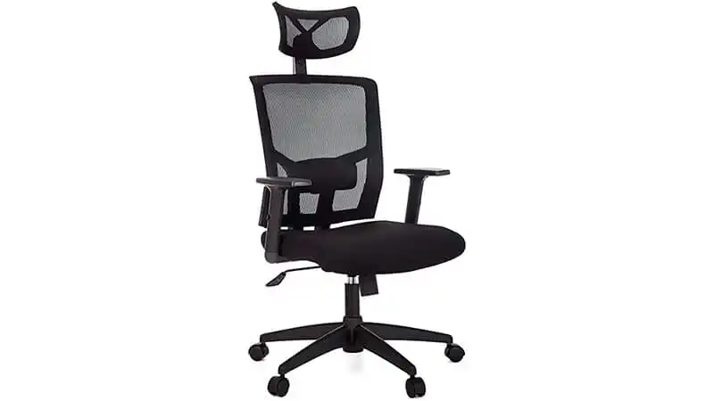 imagem de uma cadeira presidente ergonômica Anima na cor preta