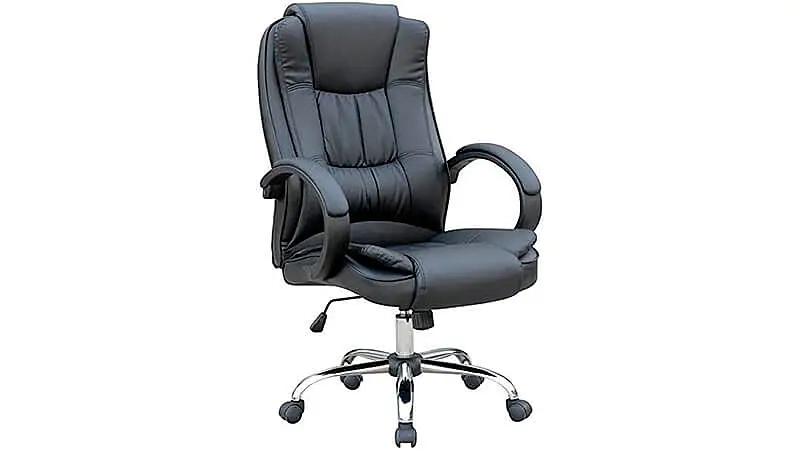 imagem de uma cadeira presidente ergonômica Atlanta Duoffice na cor preta