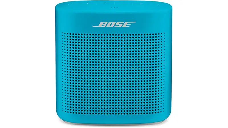 imagem de uma caixa de som bluetooth Bose Soundlink na cor azul claro