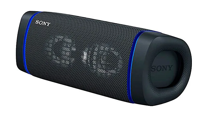 imagem de uma caixa de som bluetooth Sony Extra Bass na cor preta