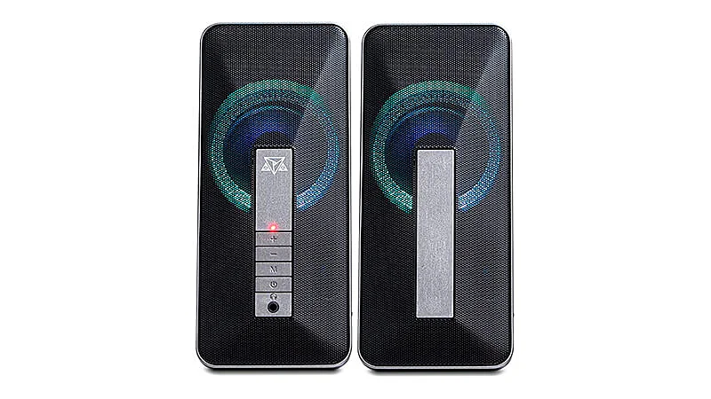 imagem de um par de caixas de som para pc da Adamantiun Iron