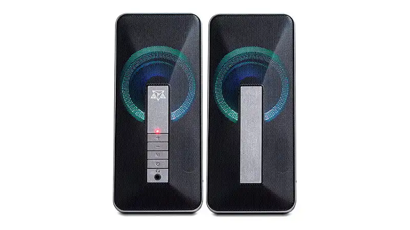 Caixa de Som para PC Adamantiun Iron imagem de um par de caixas de som para pc da Adamantiun Iron