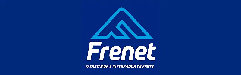 Banner com o logo da calculadora de frete Frenet