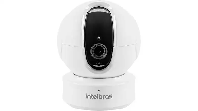 imagem de uma câmera de monitoramento Intelbras na cor branca