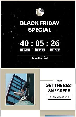 Exemplo de e-mail marketing da Brevo