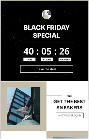 Exemplo de e-mail marketing da Brevo