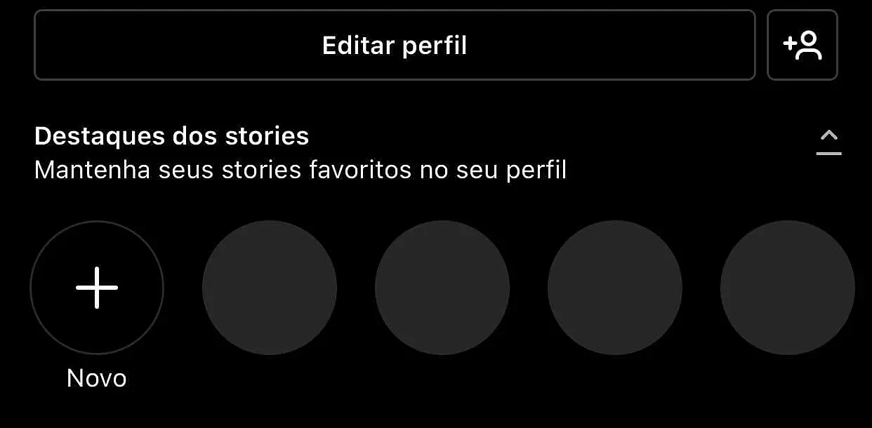 Tela de perfil do Instagram