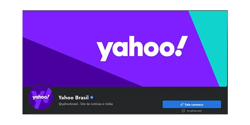 Capa para facebook da página do Yahoo