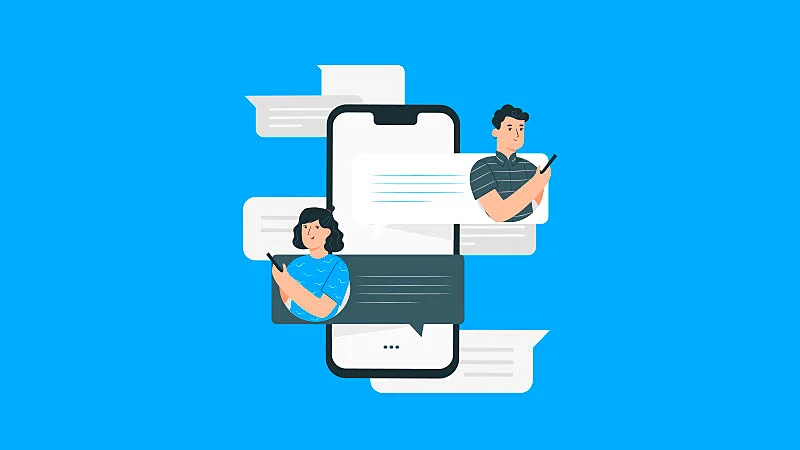 Pessoas conversando atraves de um chat online