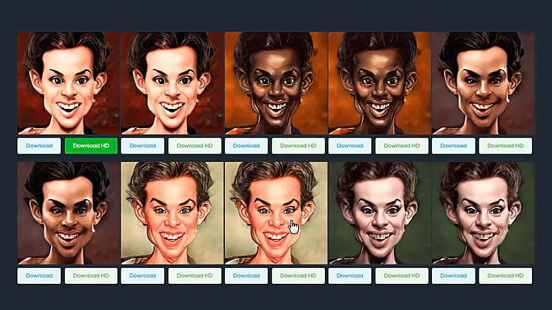10 caricaturas online diferentes feitas pelo Caricatures