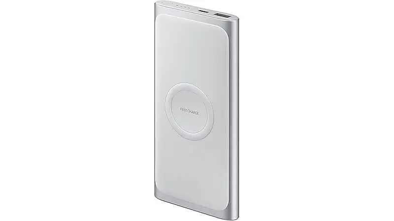 imagem de um carregador portátil da Samsung