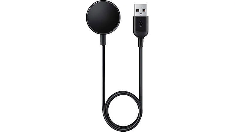 imagem de um carregador sem fio portátil Samsung na cor preta