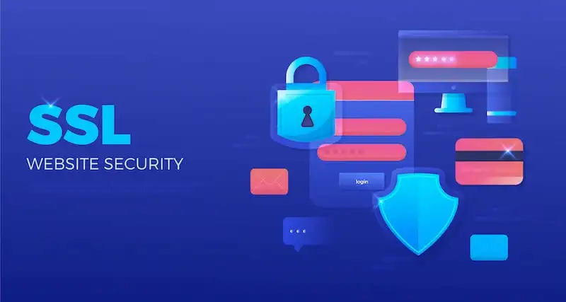 The image shoes a locker, and it's written SSL website security