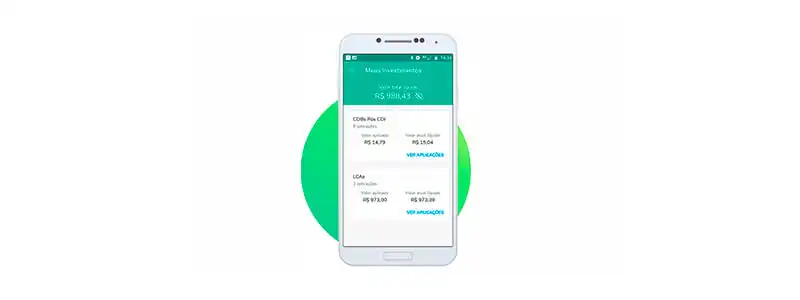 celular com sua conta no sofisa direto aberta