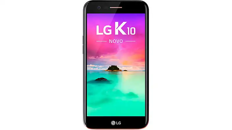 imagem de um smartphone LG K10 de frente