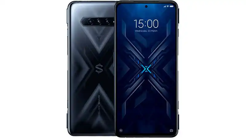 imagem de um smartphone Xiaomi BlackShark 4 de frente e de costas