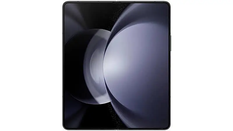 imagem que mostra um Samsung Galaxy Z Fold5 com a tela totalmente aberta