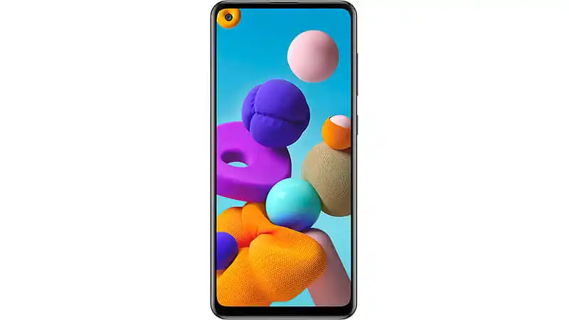 imagem de um smartphone Samsung Galaxy A21s