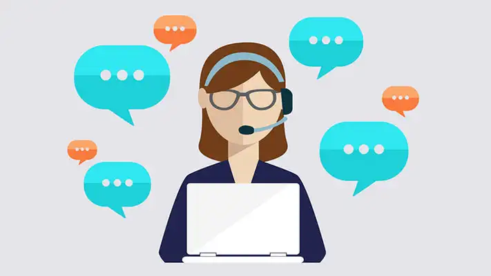 Chat Online para Ecommerce Operador hablando en chat online
