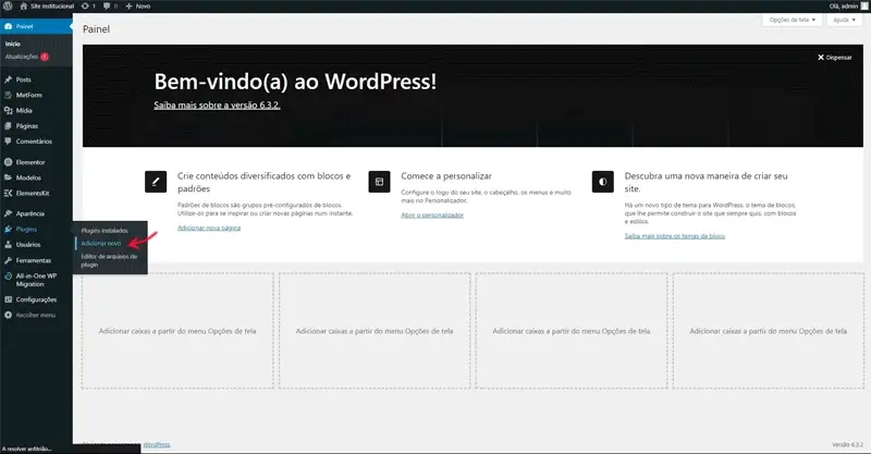 gif mostrando o passo a passo de adicionar o chat widget do jivochat no wordpress como descrito abaixo