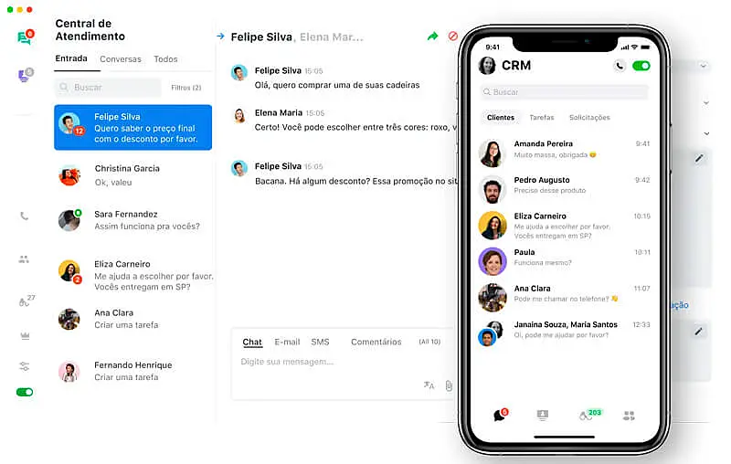 captura de tela do aplicativo desktop jivochat