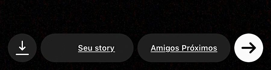Captura da tela de edição e publicação de um Story