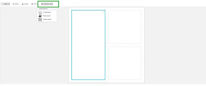 Recorte da tela template de colagem de fotos