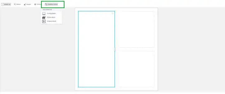 Recorte da tela template de colagem de fotos