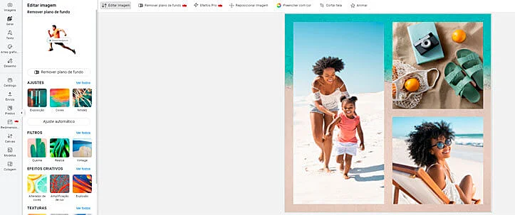 Colagem de fotos montada