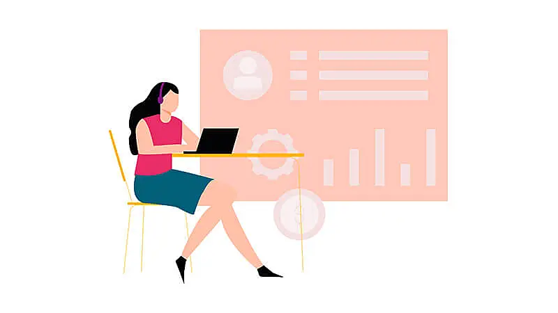 Empreendedora trabalhando em seu escritório