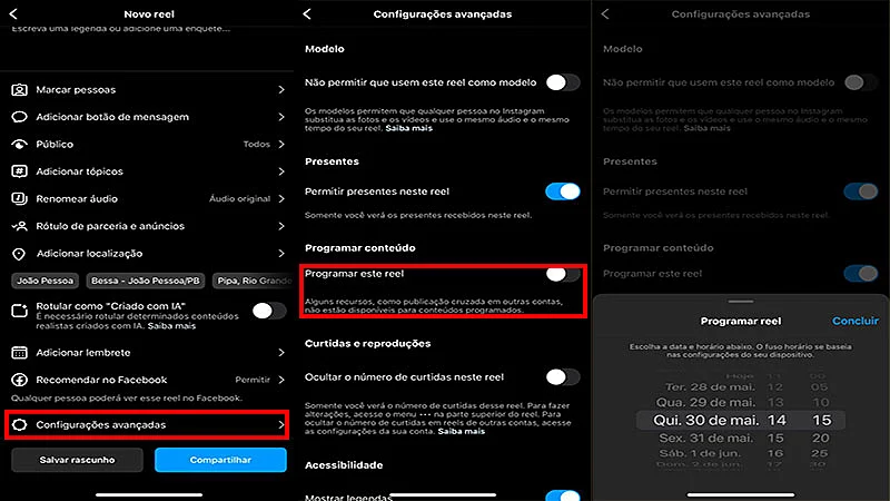 Captura de tela do iPhone
