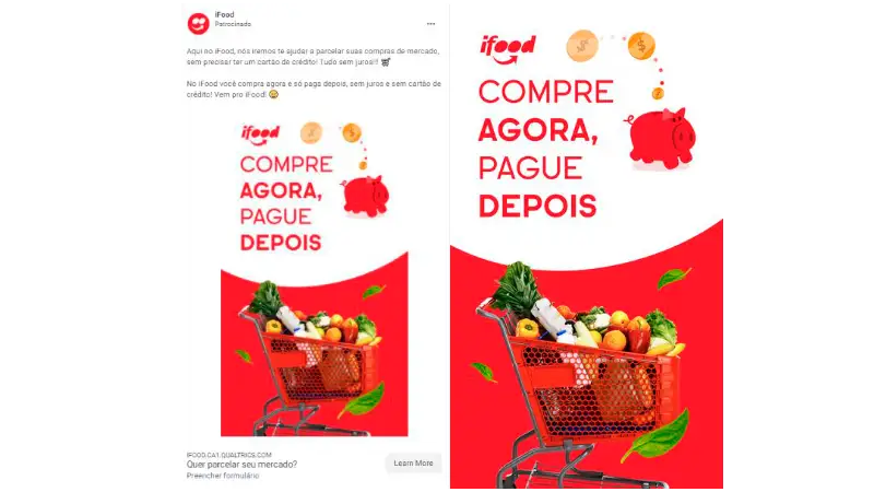 Exemplo de como anunciar no Instagram 