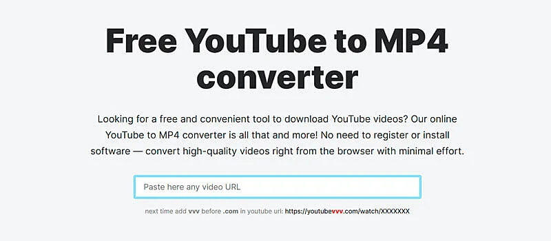 Interface do wave.video mostrando como baixar video do youtube
