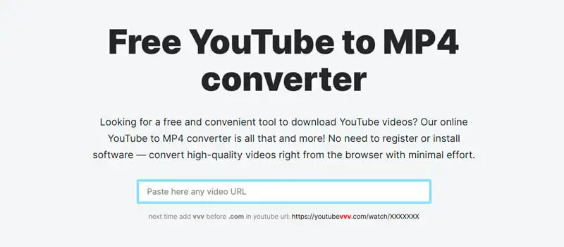 Interface do wave.video mostrando como baixar video do youtube