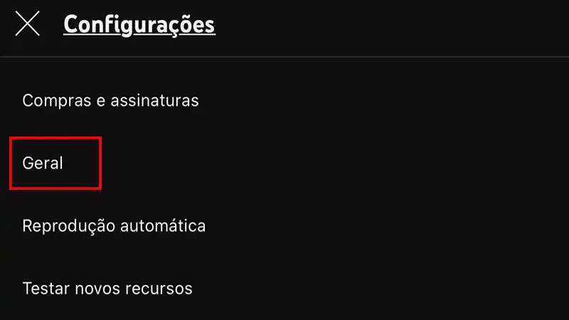captura de tela do YouTube