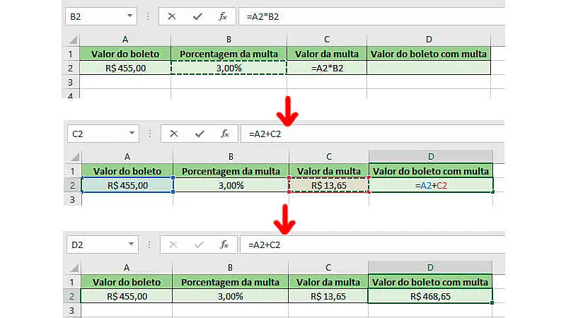 Calculando porcentagem de multa para um boleto