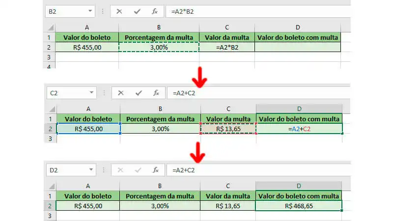 Calculando porcentagem de multa para um boleto