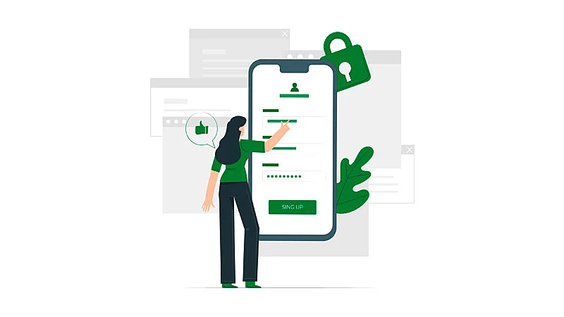 Consumidora comprando pela internet em seu smarpthone