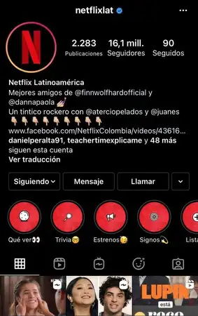 Perfil de Instagram
