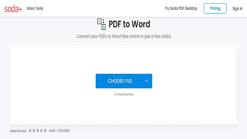 Captura de tela do Soda PDF
