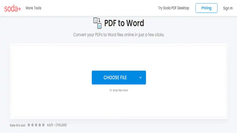 Captura de tela do Soda PDF
