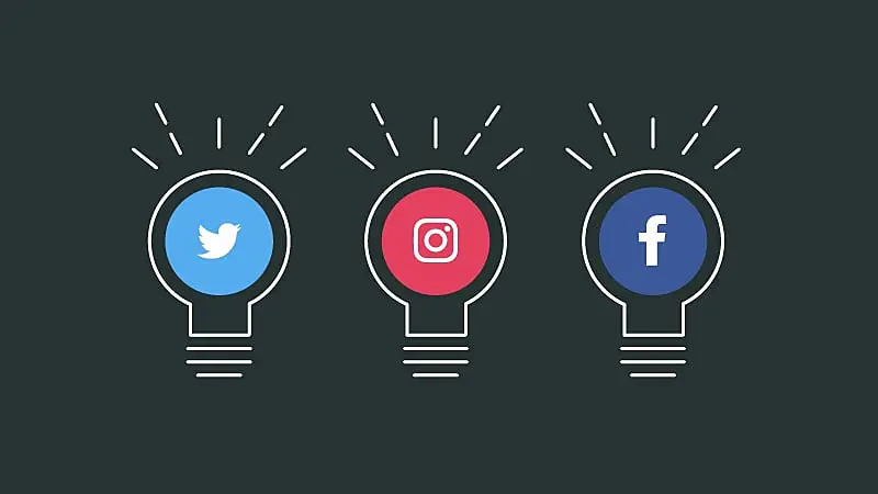 Ilustración con logotipos de redes sociales